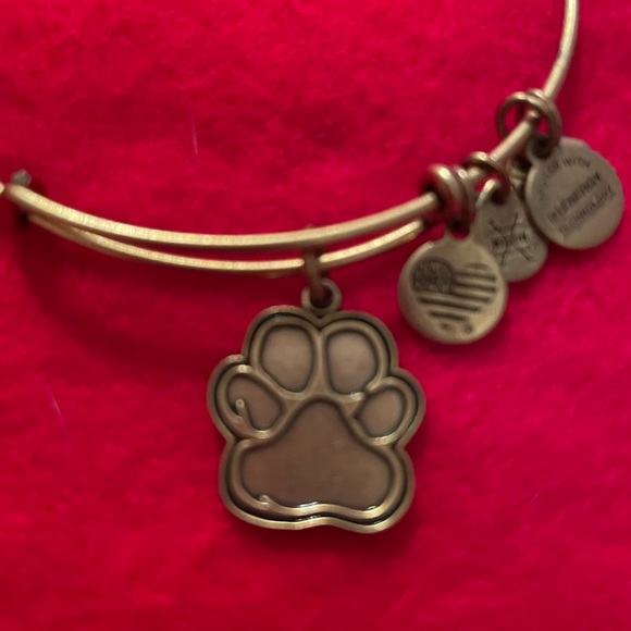 Alex and Ani Dog paw print bangle bracelet - Picture 2 of 4